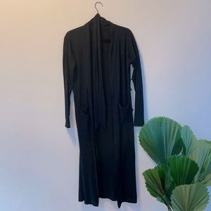 Long black cardigan